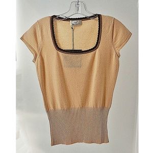 All Handmade, 2-Ply Cashmere Women's Sweater Vest w Deep Cut Collar